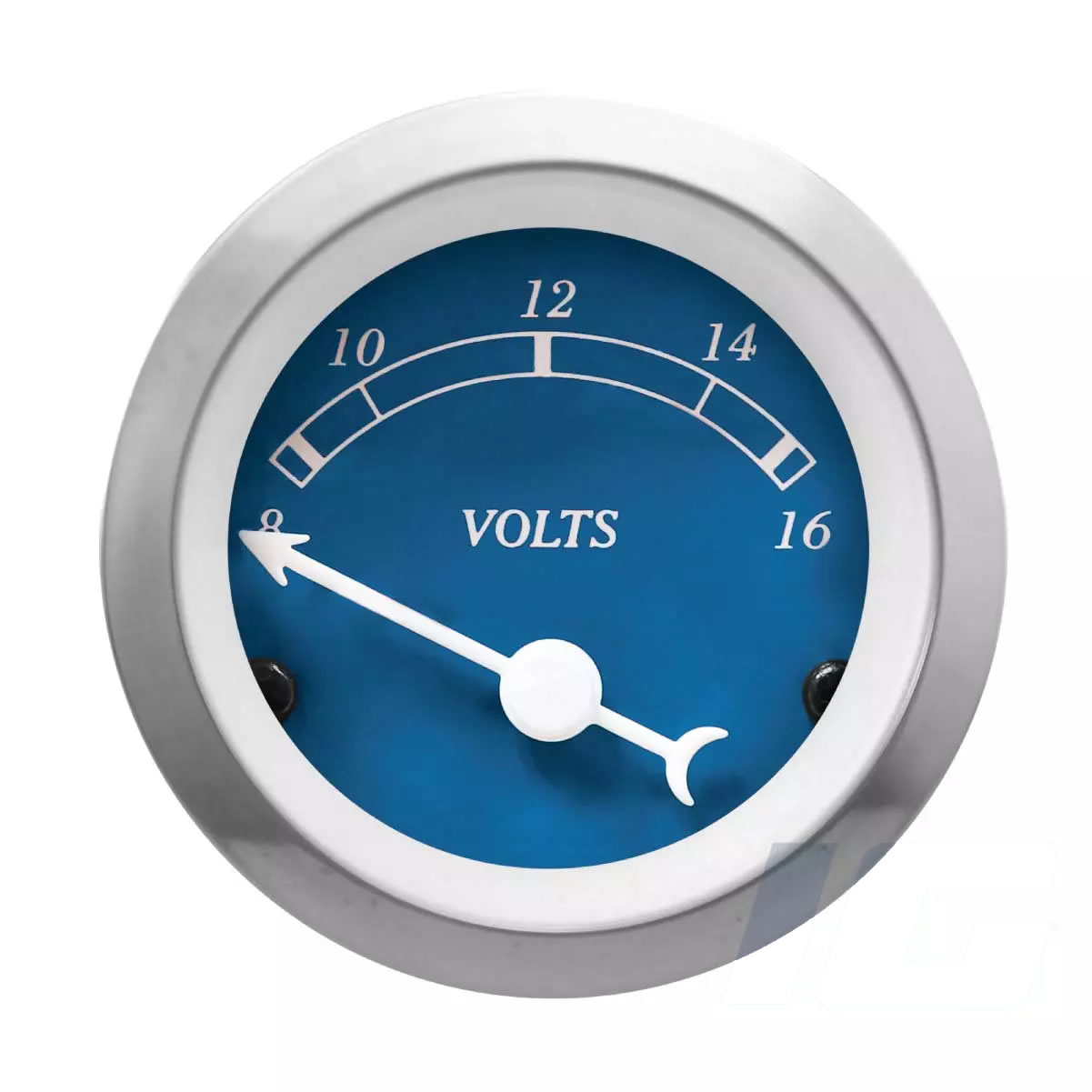 Blue Face Red Needle - Volt Gauges